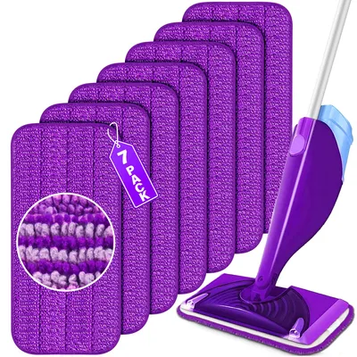 7er-Pack Moppads für Flash Powermop, Mikrofaser, waschbar