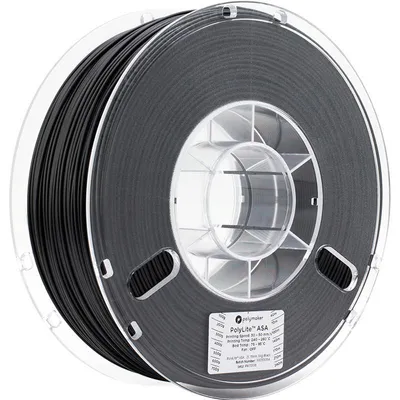 Obrázek produktu pro Polymaker PolyLite ASA Barva: Black, Průměr: 1,75 mm, Hmotnost: 1 kg