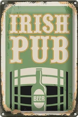 Produktbild von Blechschild Retro 20x30cm Irish pub Beer Bier Alkohol