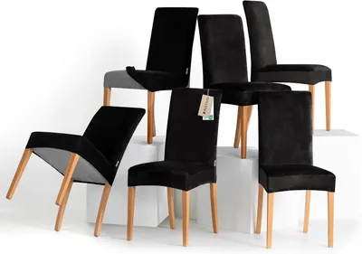 Productafbeelding van Stoelhoezen set 6 stuks, stretch en wasbaar, voor eetkamer