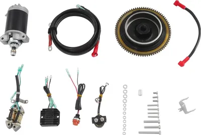 Immagine prodotto di Motorino di avviamento per fuoribordo - 4 tempi 14,8 HP/15 CV - Avviamento elettrico - 31,5×30×18 cm - 8,26 kg - Nero