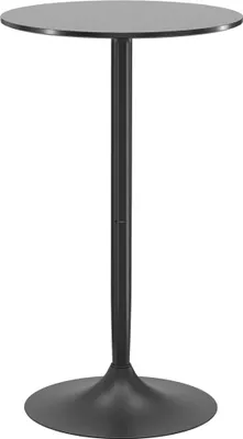 Produktbild von Runder Bartisch, Stehtisch, Kš¹chentisch, Wohnzimmer, Esszimmer, Stahl, Schwarz, ?60x102 cm