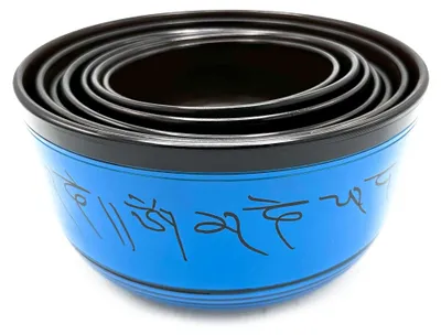 Imagen del producto de Juego grande de siete cuencos tibetanos para chakras (19,5-35 cm)