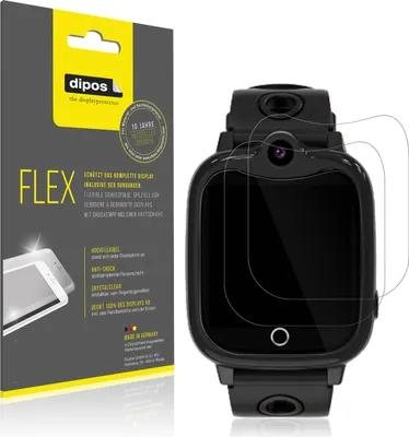 Image de 2x Film de protection d'écran pour Ruopoem 4G Kinder Smartwatch, recouvre 100% de l'écran, dipos Flex