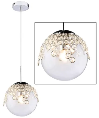 Produktbild von Pendellampe, Glas, Kristallen, 20 cm