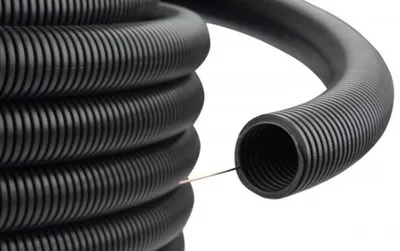 Produktbild von Wellrohr RKGS 16 schwarz 750N mit Pilot 25m 444042 AKS