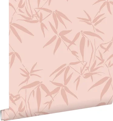 Imagen del producto de ESTAhome papel pintado hojas de bambú rosa terracota 53 cm x 10.05 m
