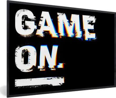 Produktbild von MuchoWow® Gerahmtes Poster Spiel - Zitate - Gamer 90x60 cm - Poster mit Schwarzem Bilderrahmen Wandposter Rahmen Foto Bilder - Fotorahmen - Foto-Plakat