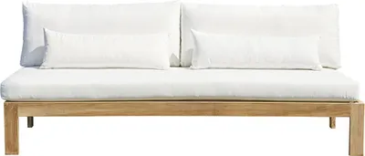 Produktbild von Gartensofa Teakholz massiv Weiß 3?Sitzer