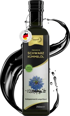 Produktbild von Sunnah Shop® Schwarzkümmelöl 100 ml ungefiltert & kaltgepresst | Black seed oil | 100% naturrein