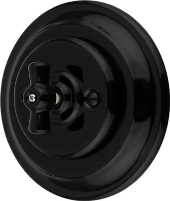 Produktbild von Unterputz Porzellan Retro Rotary Schalter I PR1 schwarz