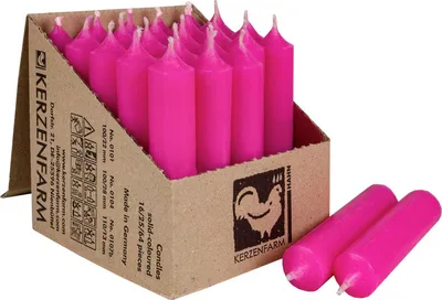 Produktbild von CYLINDER CANDLE neon pink Ø 2,2 x 10 cm Stabkerze