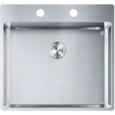 Produktbild von Franke BXX 210-50 530x510mm, 3 1/2', Integral, mit Ablaufventil, mit Armaturenbank, ohne Tropfteil, gebuerstet