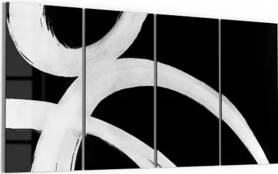 Produktbild von DEQORI Glasbild Echtglas 4x30x60 cm 'Schwarze Eleganz' Wandbilder XXL groß