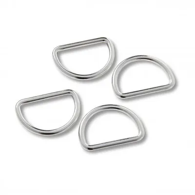 Produktbild von PRYM Halbrundringe, 25 mm, silber