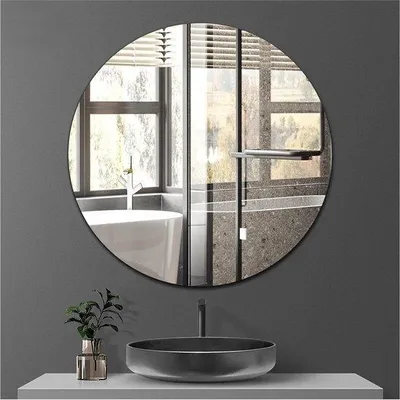 Produktbild von Runde selbstklebende Spiegel - 40 cm - Für Badezimmer und Wohnzimmer
