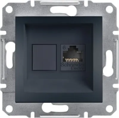 Immagine prodotto di Presa di rete Cat.6 UTP senza cornice, antracite Schneider Asfora EPH4700171