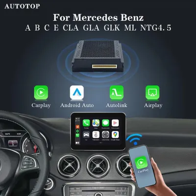 Imagen del producto de Caja de adaptación inalámbrica para Apple CarPlay: adaptador multimedia inteligente para sistemas de navegación