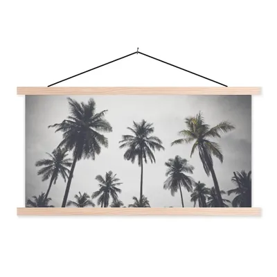 Produktbild von MuchoWow® Textilposter Palme - Tropisch - Natur 120x60 cm mit holzfarbenen Rahmen - Klemmleiste