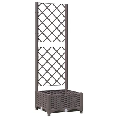 Immagine prodotto di Fioriera da Giardino con Graticcio Marrone 40x40x121,5 cm in PP