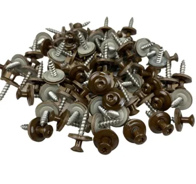 Produktbild von Spenglerschrauben V2A mit Dichtscheibe 4,5 mm x 45 mm - 100 Stück - braun