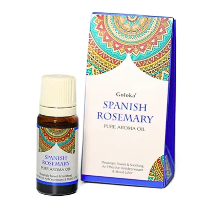Produktbild von Goloka Duftöl - Indische Naturdüfte für Aromatherapie, Raumduft, Diffusor, Duftlampe (10ml), Spanish Rosemary