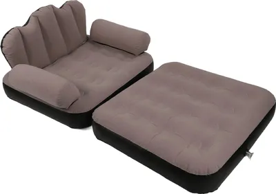 Produktbild von Aufblasbarer Sofa-Sessel mit doppeltem Verwendungszweck Multifunktionales, zusammenklappbares, aufblasbares Sofabett und aufblasbarer Sessel für drinnen und draußen Kaffee
