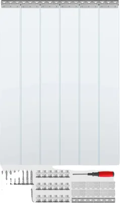 Produktbild von PVC-Streifenvorhang, langlebiges Material, Temperaturbereich -20℃ bis 60℃, 38x84in