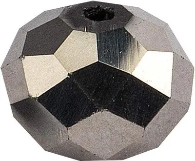 Image de Perles en verre taillées, 8 cm x 6 cm, anthracite, lot de 20 -en ligne.