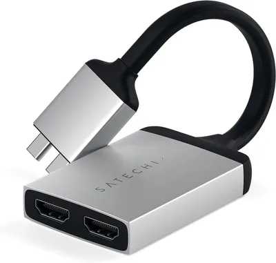 Produktbild von Satechi Type-C Dual zu HDMI Dual Adapter (2 in 2), Silber,
