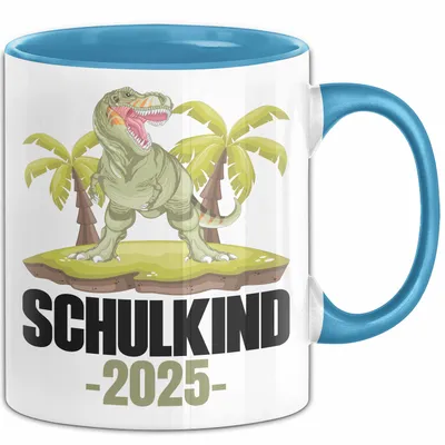 Produktbild von Trendation - Einschulung Junge Geschenk für Schultüte Füllung Tasse Schulstart 1 Schultag Schuleinführung Schulanfang Geschenkidee Schulkind Jungs 2022 (Blau)