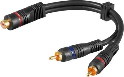 Produktbild von Wentronic AVK 308-020 0.2m, RCA, 2 x RCA