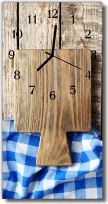 Immagine prodotto di Orologio da parete Tulup Glasuhr, orologio da cucina, vetro temperato, 30x60 cm, tagliere marrone