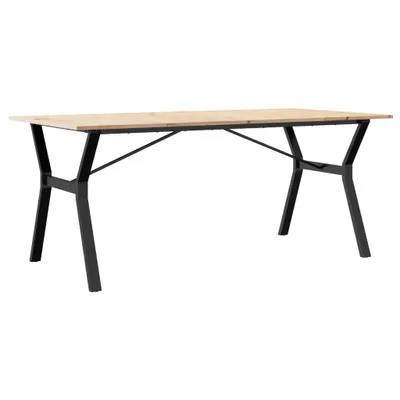 Produktbild von Esstisch Y-Gestell 180x90x75 cm Massivholz Kiefer und Stahl