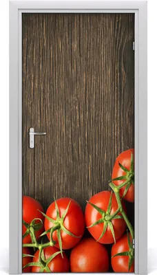 Produktbild von Tulup Türaufkleber 95x205 cm Dekorative Aufkleber Selbstklebend Wasserdichte Tapete Abnehmbar Schlafzimmer Wohnzimmer Wohnkultur - Tomaten