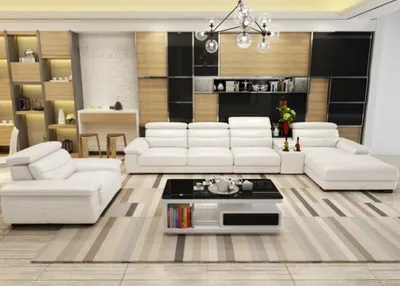 Produktbild von Ecksofa L-form Kunstleder Eck Polstersofa Sitz Design Couch Sofas Wohnlandschaft