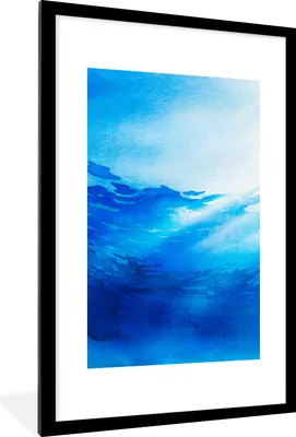 Produktbild von MuchoWow® MuchoWow® Gerahmtes Poster Meer - Sonne - Wasser 60x90 cm - Poster mit zchwarzem Bilderrahmen - Dekoration - Wandposter Wohnzimmer - Hochwertig