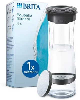 Productafbeelding van BRITA Filter Bottle - Fill & Serve Gray - Capacity 1.3L - 1 MicroDisc filter included