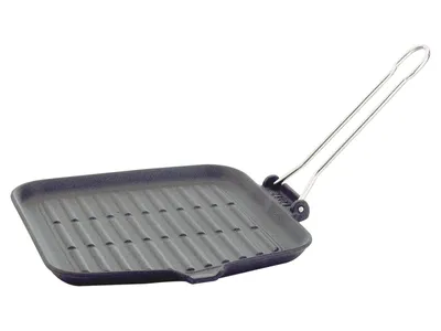 Image de Ilsa poêle à griller carrée Dietella en fonte inoxydable 24 x 24 cm