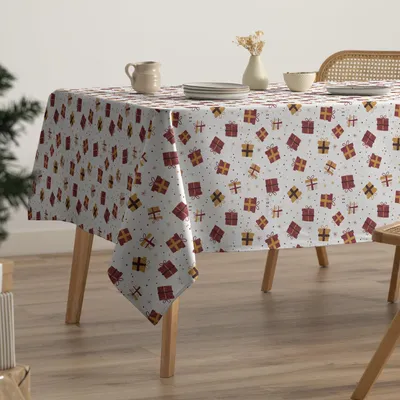 Weihnachtliches Tafelkleid, rechteckig, 160 x 140 cm, Baumwoll-Polyester