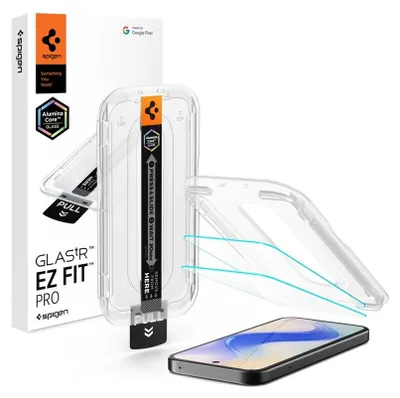 Immagine prodotto di Spigen GLAS.tR EZ Fit Pro, Google, Pixel 10a, resistente alla polvere, resistente ai graffi, 2 pezzi