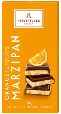 Produktbild von Niederegger Marzipan Tafel Orange Zartbitter Schokolade 110g