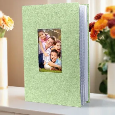 Obrázek produktu pro Velké rodinné fotoalbum, světle zelené, 6 palců