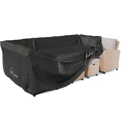 Produktbild von di volio Abdeckung Gartenmöbel winterfest 260x180x75 cm – Schutzhülle Gartenmöbel rechteckig – Abdeckplane Gartenmöbel wasserdicht und UV-beständig