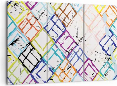 Produktbild von Bild auf Leinwand - Leinwandbild - Abstraktion modern - 105x70cm - Wand Bild - Wanddeko - Leinwanddruck - Bilder - Kunstdruck - Wanddekoration - Leinwand bilder - Wandkunst - CE105x70-3765