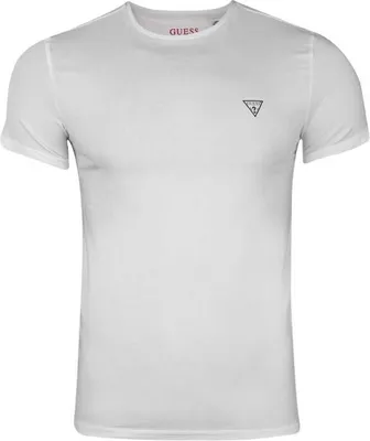 Produktbild von GUESS Herren-T-Shirt, 2er-Pack, kurzärmelig, Rundhalsausschnitt, Stretch-Baumwolle, bedrucktes Logo, Artikel U97G02JR003, M/48 - INT/M  - IT/48 - IN38-40 - CM97-101, Cotone 95%,Elasthan 5%