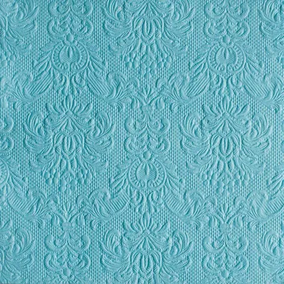 Produktbild von 15 Servietten Elegance geprägt 33x33cm hochwertig Blüte Ornament edel elegant, Farbe:light petrol