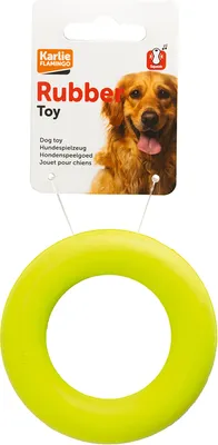 Produktbild von Karlie Hundespielzeug Ring Gummi farblich sortiert 9 x 9 x 1,5 cm