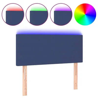 Produktbild von vidaXL LED Kopfteil Blau 100x5x78/88 cm Stoff