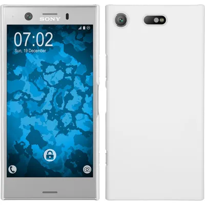 Produktbild von PhoneNatic Case kompatibel mit Sony Xperia XZ1 Compact - Hülle weiß gummiert Hard-case Cover